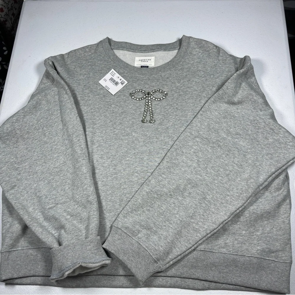 American Eagle Outfitters Gray Crewneck Sweater - Picture 1 of 4